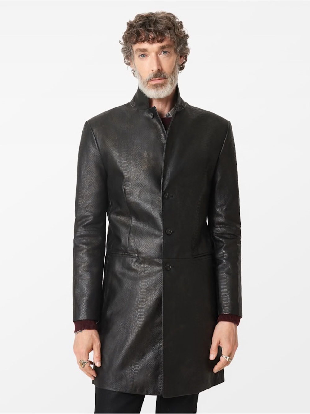 John Varvatos Snakeskin Leather Jacket Coat EU 46 USA 36
Size EU 46 USA 36
Br